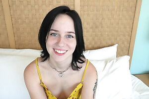 Brand New Pale 18 Year Old With Freckles Makes Her Pornography Debut