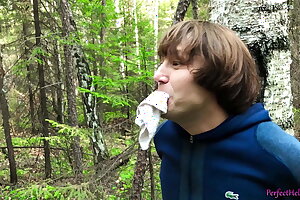 Stranger Arouses, Sucks and Fucks Rock hard in the Forest